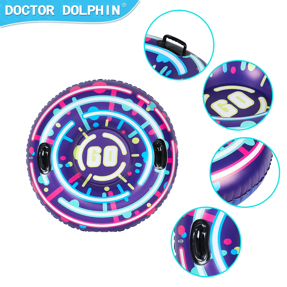 Doctor Dolphin PVC Inflatable Play Fashionable Style Winter Skiing Circle Snow Skiing Equipment