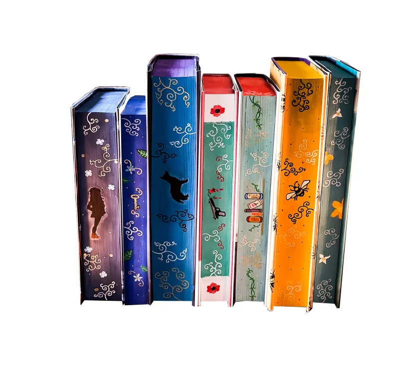 Print on Demand Books Printing Hardcover Purple Foil Stenciled Painted Sprayed Edges Fashion Vintage Novels Book
