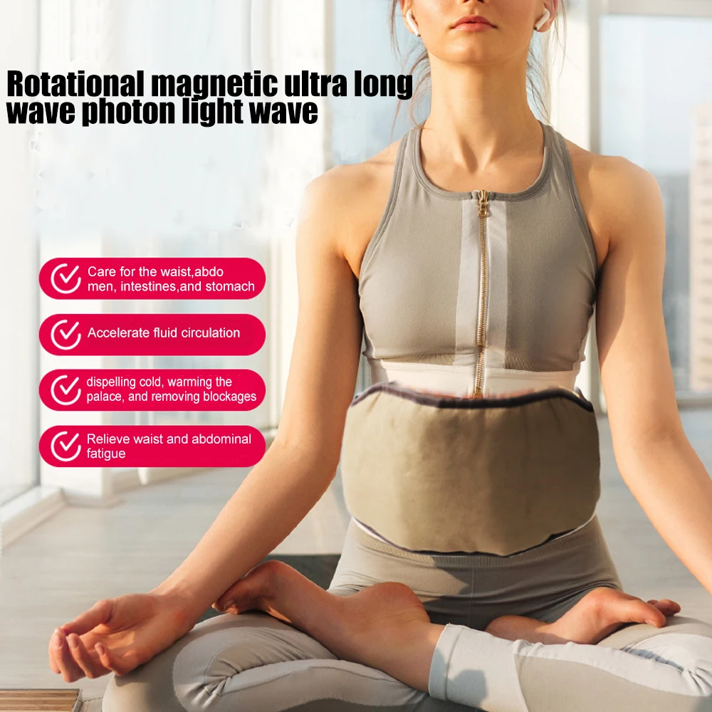 Crystal Thermal Gemstones Stone Belt With Heating Therapy Jade Heated Back Waist For Relieving Waist And Abdominal