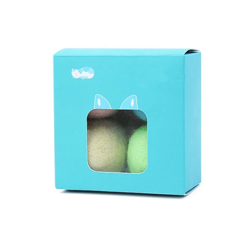 china wholesale factory interactive cat rolling ball toy cat toy felt ball