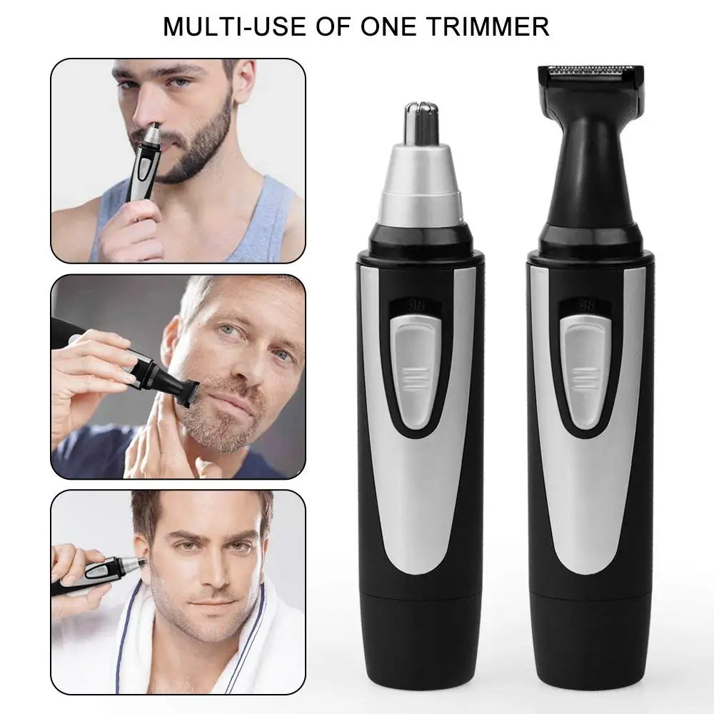 Professional 2 In 1 Nose Hair Remover, Electric Rechargeable Facial Ear And Nose Hair Trimmer For Men