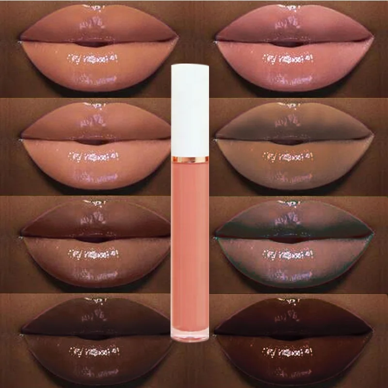 Luxury Customize Clear Lip Gloss Wholesale Private Label Nude Glossy Shimmer Lipgloss