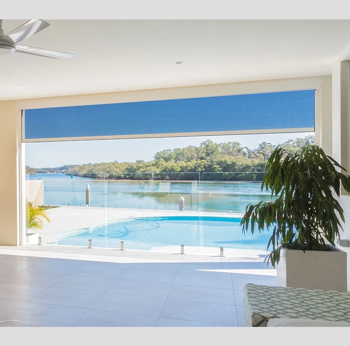 Waterproof Windproof Motor Automatic Roller Blind Motorized Buy Motor Roller Blind