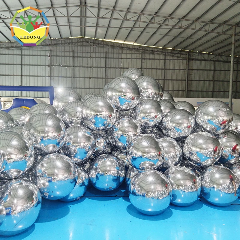 Hot Sales Cheap Colorful PVC Inflatable Reflective Ball /Inflatable Christmas Mirror Sphere/Inflatable Sphere Mirror Balloon