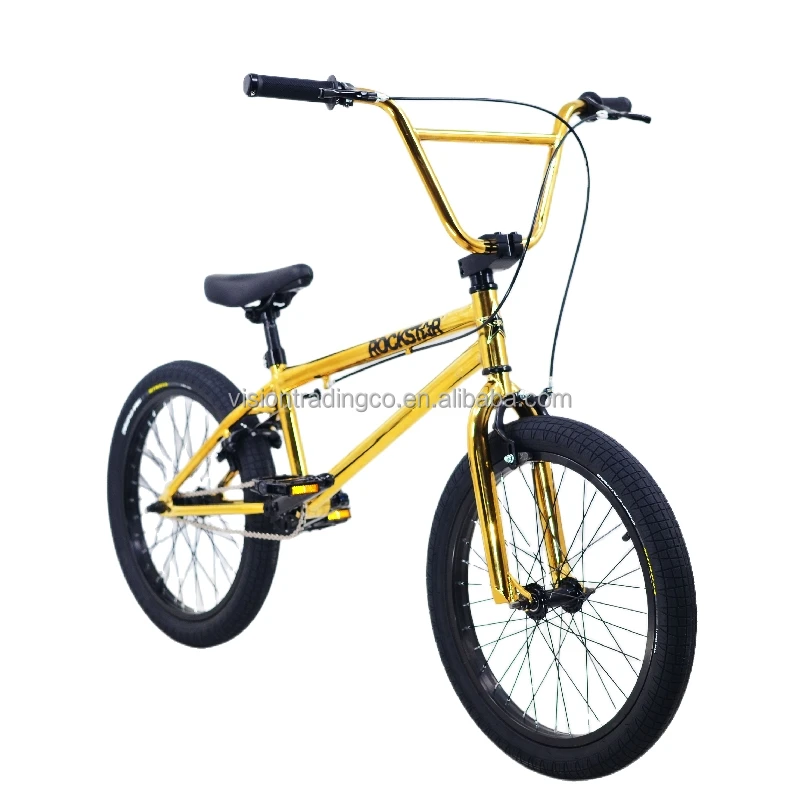 Unique design 20 inch freestyle bmx bicycle good quality for stunt in gold colors