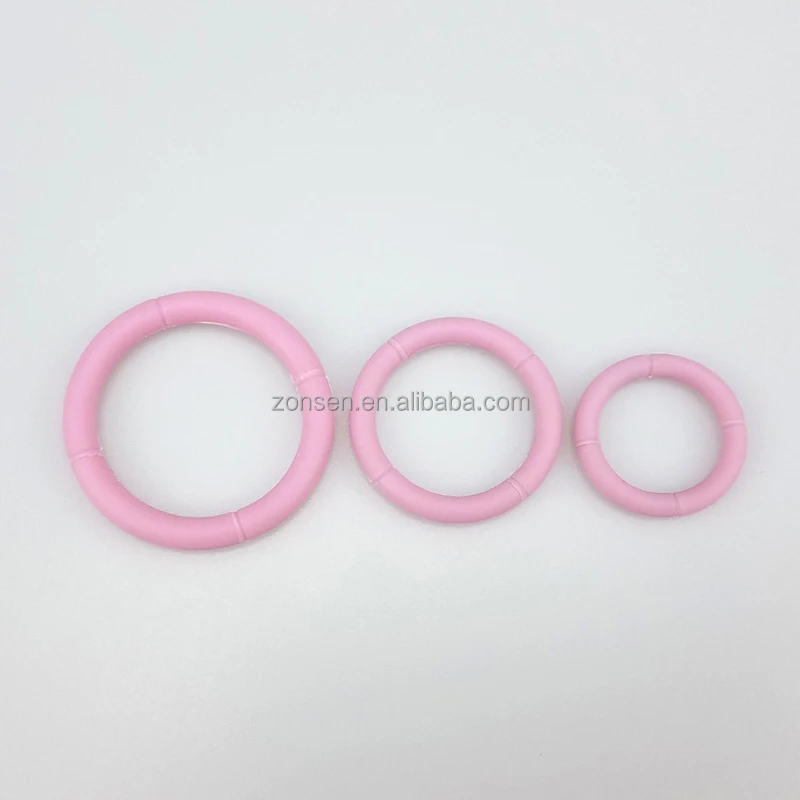 New Adjustable Buckles 15mm 20mm 25mm Steel Metal O Ring With Plastic Coating For Pet Collar Leash Harness