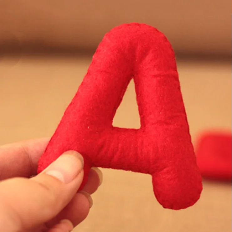 Diy handmade basket children english letters and numbers color toy felt storage basket
