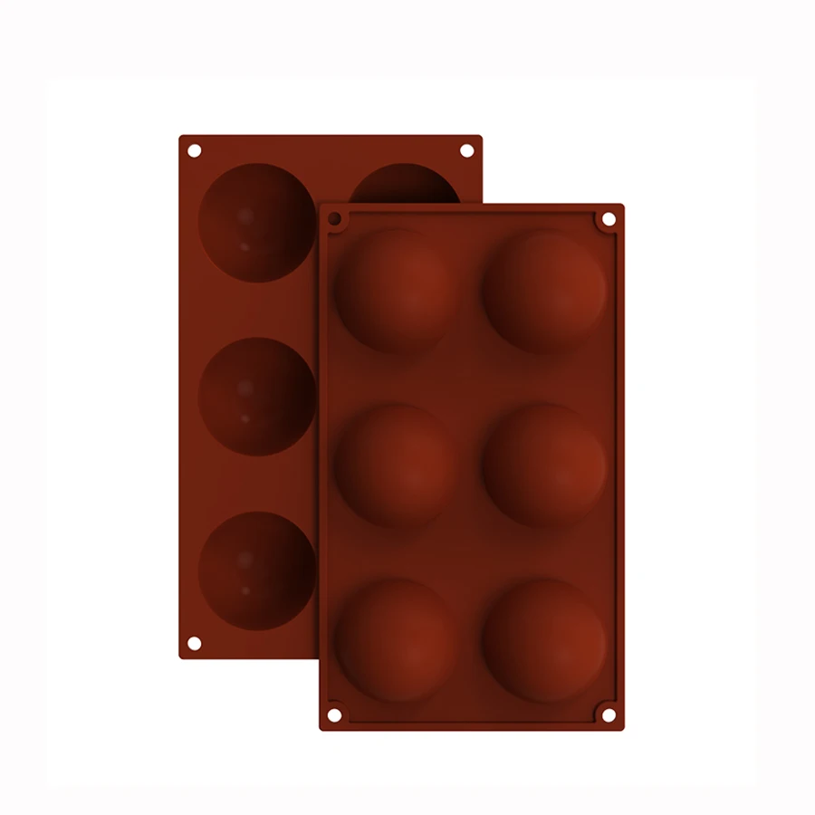 Wholesale Circular Silicone Chocolate Mold Flexible Baking Pan Semi Sphere Silicone Mold for Making Chocolate