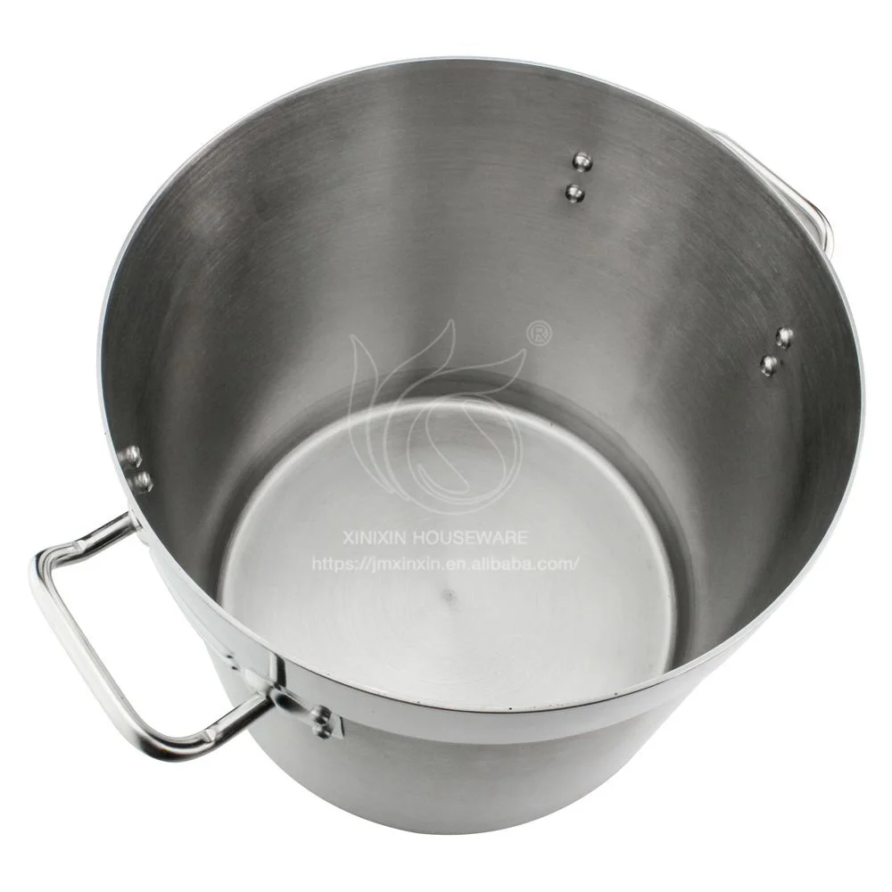 Wholesale Large Stock Cookware Commercial Cooking Pot Kitchenware Catering Equipment Stainless Steel Stock Pot