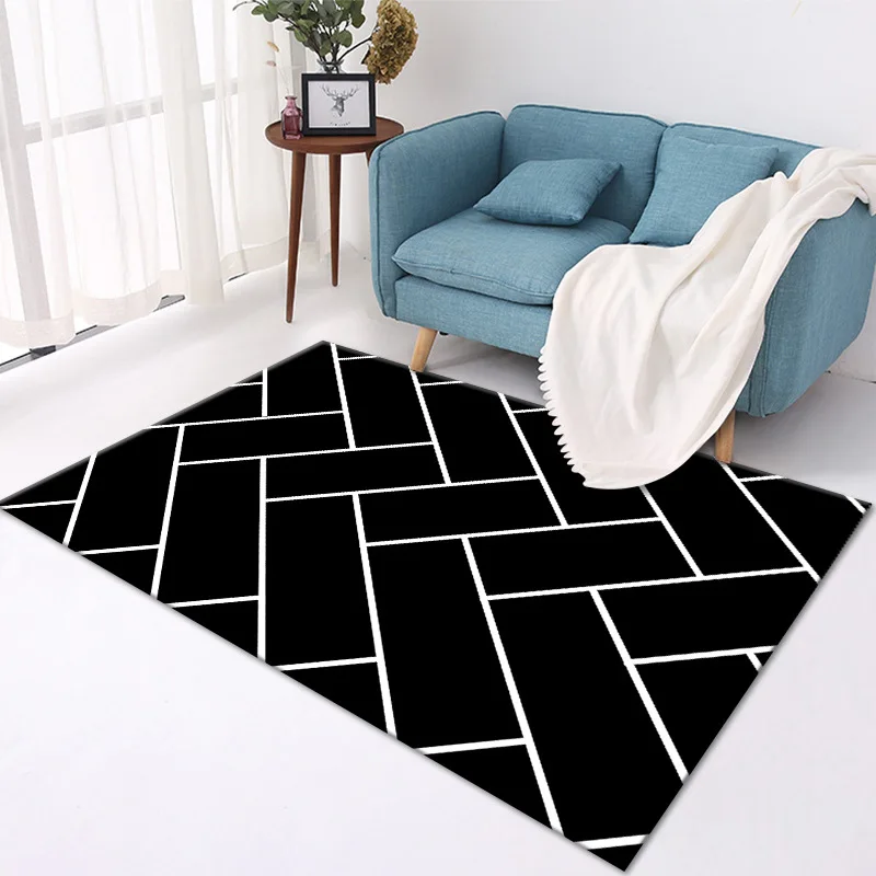 Роскошный и современный нескользящий напольный коврик большие коврики для украшения дома с индивидуальным принтом