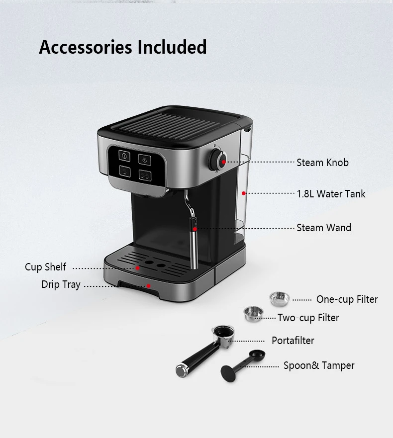 2022 3 in 1 Professional Espresso coffee Machine Commercial Espresso Machine Coffee Maker