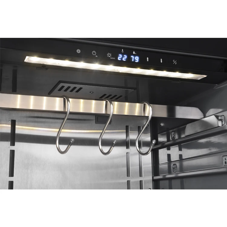 Машина для износа мяса, сухая выдержанная говядина, Холодильный компрессор, витрина холодильника для мяса