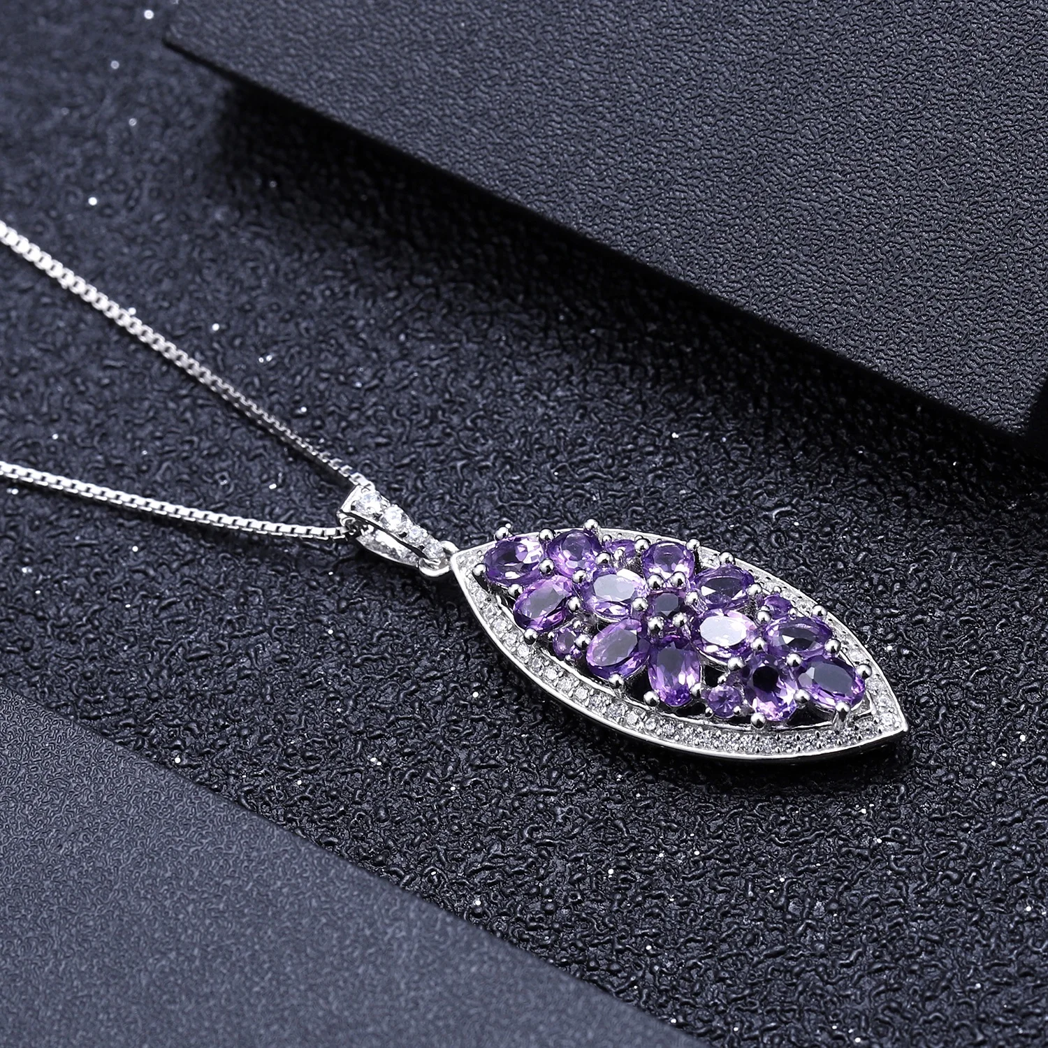 A3256 Abiding Factory Non Tarnish 925 Sterling Silver Natural Amethyst Gemstone Bridesmaid Jewelry Sets For Wedding