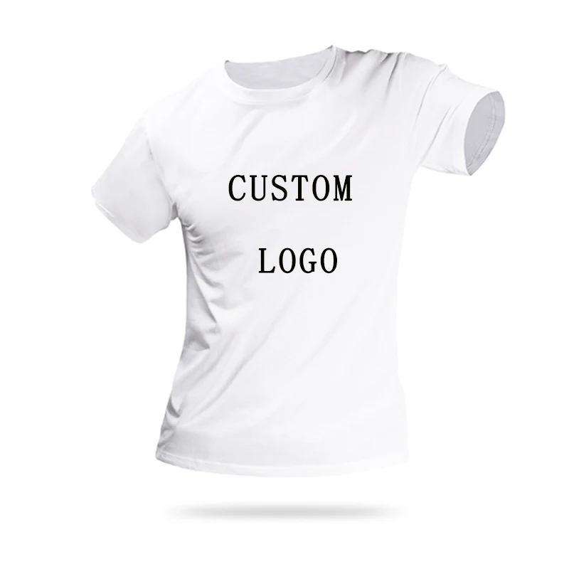 Мужские дешевые простые белые футболки с круглым вырезом для печати