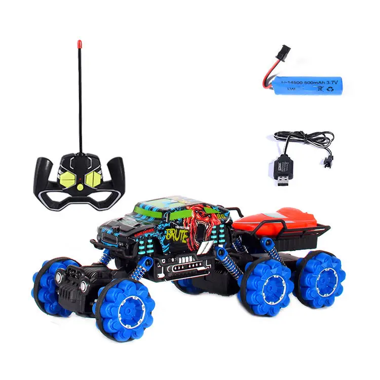 1/16 PVC toy truck with 6 wheels rc monster truck