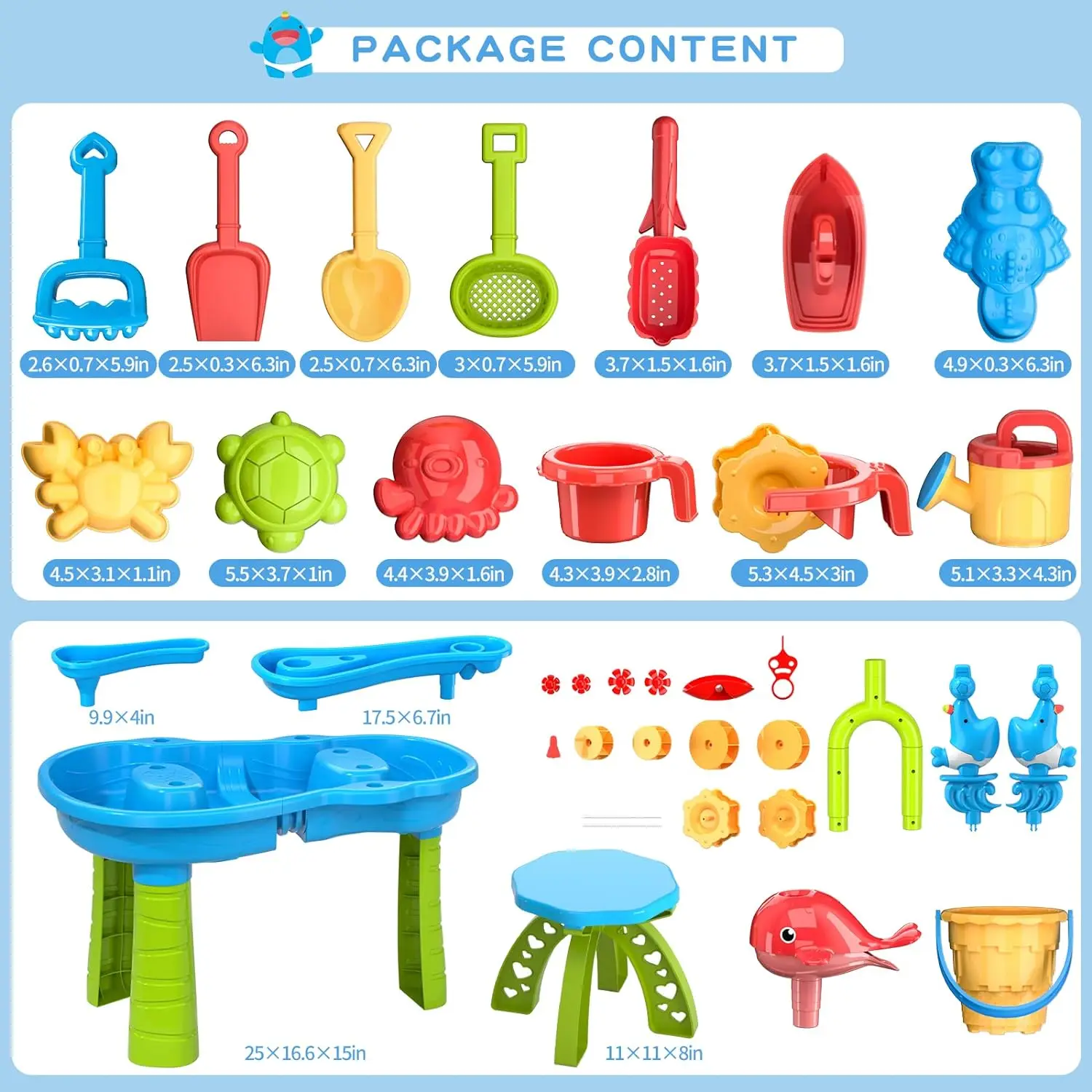 Water Table for Toddlers Kids Splash Sand Table Water Toys summer beach toys for kids