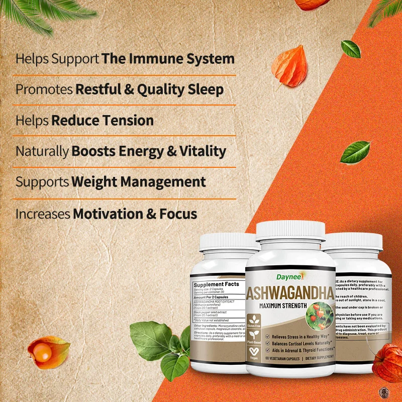100% herbal thyroid healthy dietary supplements Ashwagandha capsules