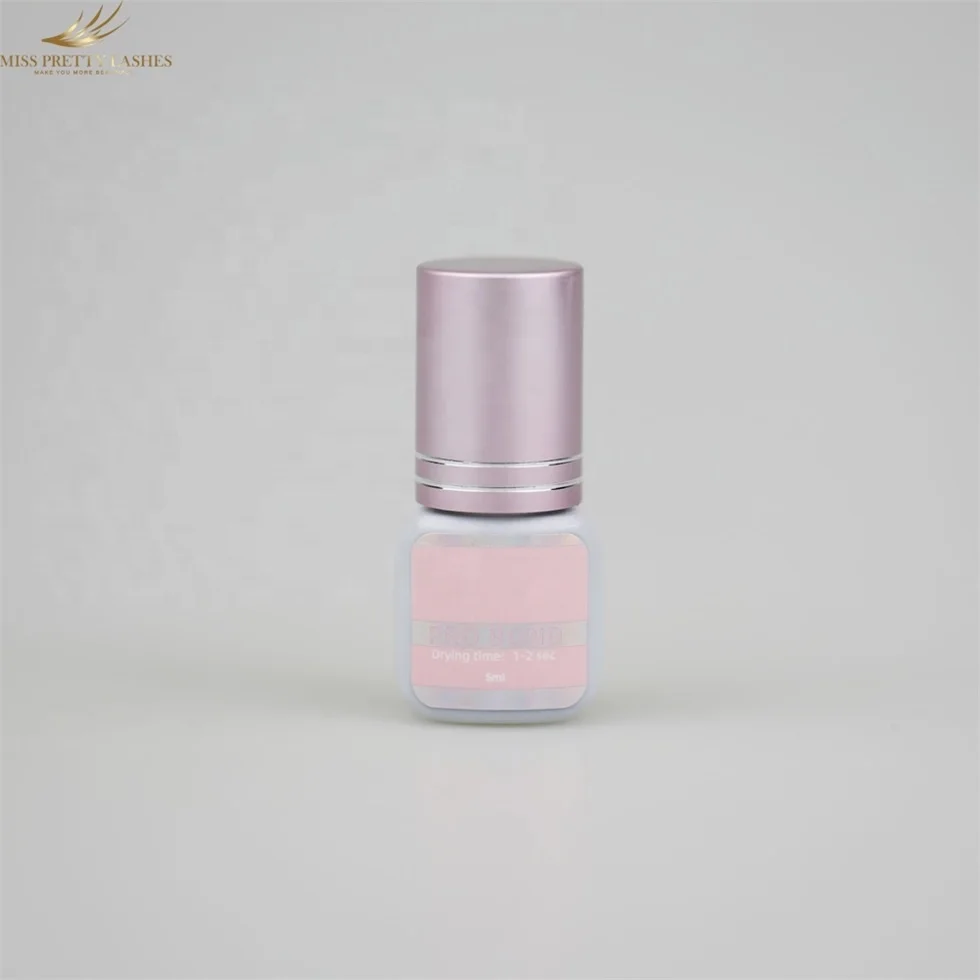 Custom Japan new low humidity uv professional pink extra strong eyelash extension glue Korea