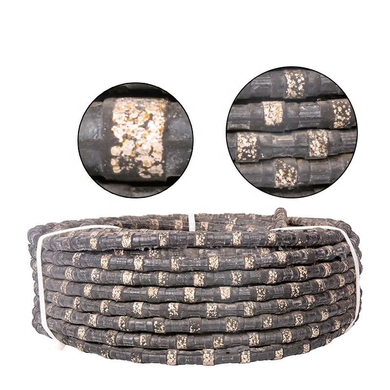 Steel iron metal cutting diamond wire saw Multi-layer Electroplated diamond wire saw rope for 100% steel cutting