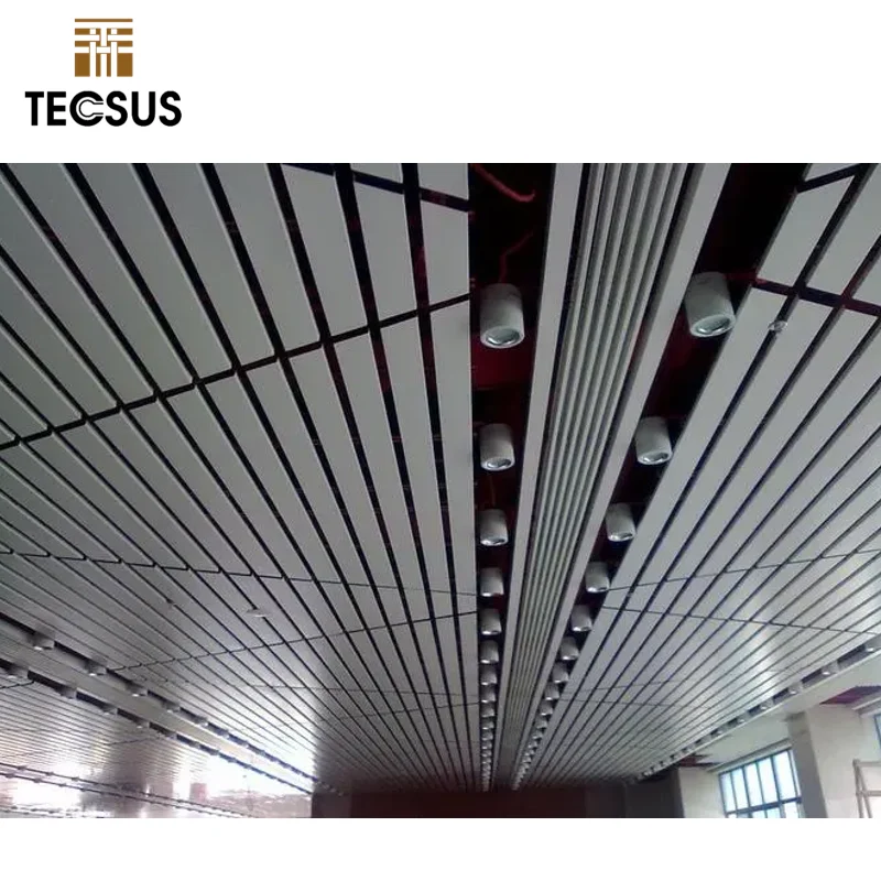 Chinese Factory Suspended Aluminum U Shape Baffle Ceiling Tiles Ceiling Plate Drop Aluminum Strip
