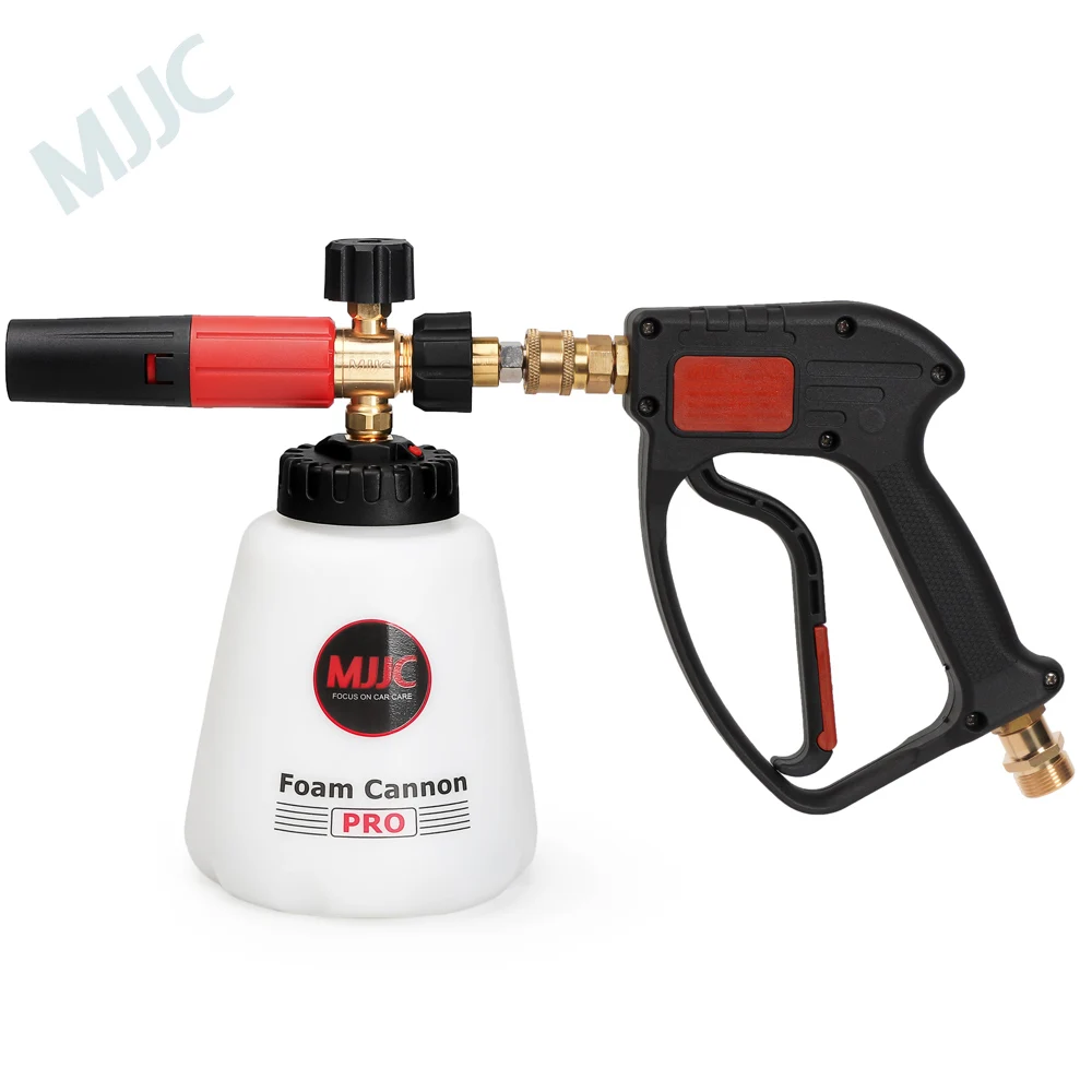 MJJC Snow Foam Cannon  lance Car wash gun  Kit with High Pressure Trigger Gun M22x1.5mm 15mm Inner Diameter