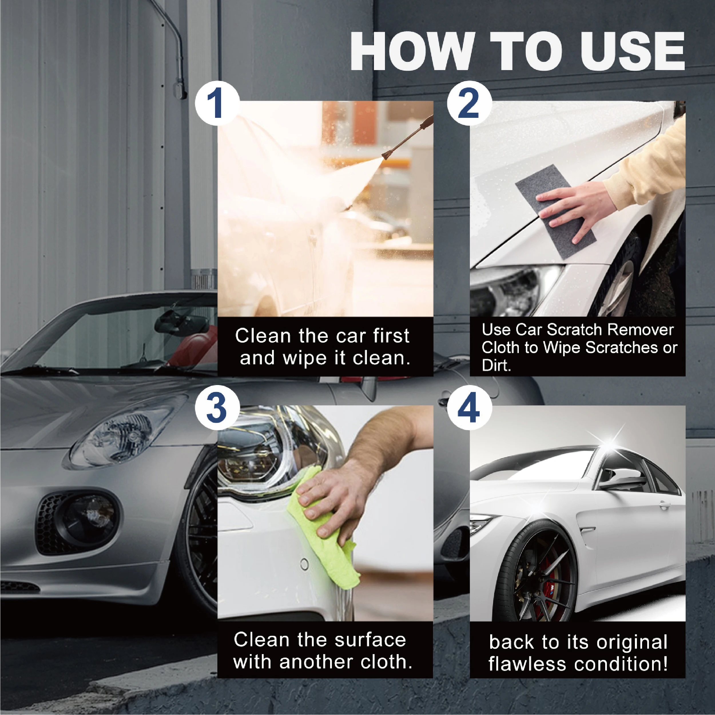 Nano Sparkle Anti-scratch Cloth For Car Scratches Surface Instant Polishing Cloth Smart Car Surface Repair Cloth