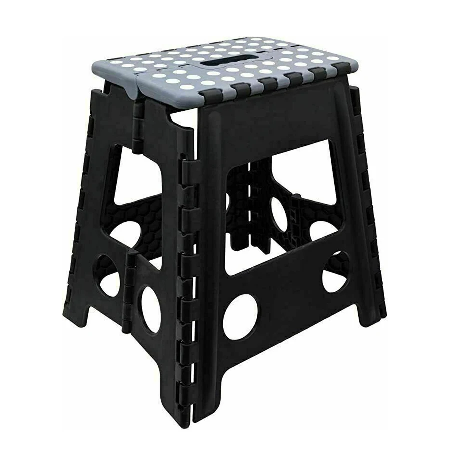 Утолщенный пластиковый складной стул, портативная маленькая скамейка для дома, 13 дюймов, экономия места, складной стул для детей и взрослых