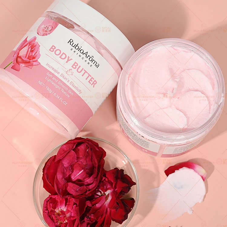 Huati Sifuli RubioAroma 180g rose rainbow Shea Butter vegan Moisturizing New Face Body Cream Organic Whipped Body Butter