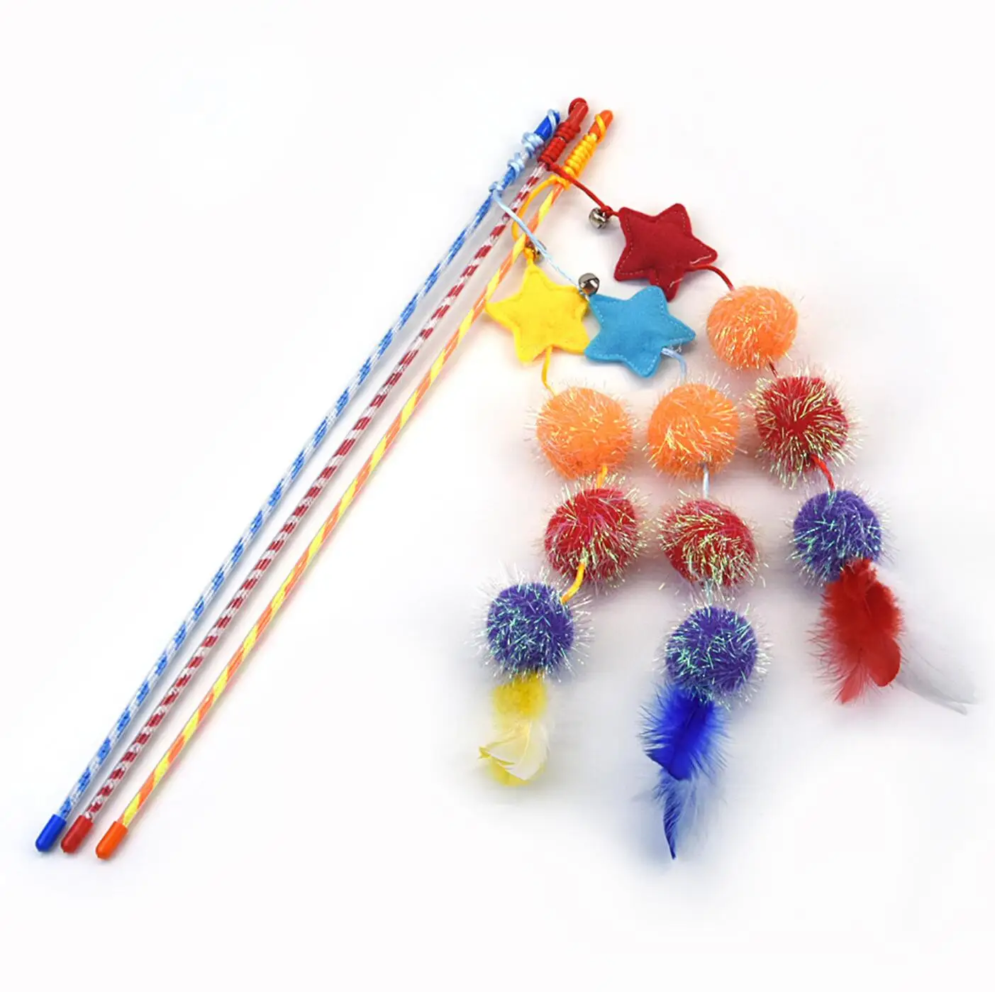 pet supplies smart feather cat funny stick toy cat wand toy interactive teaser toys for cat kitten