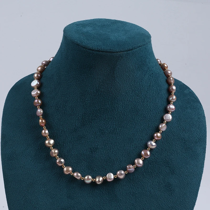 Hot Sale Natural Baroque Freshwater Pearl Beads Bracelet Necklace Jewelry Set For Women