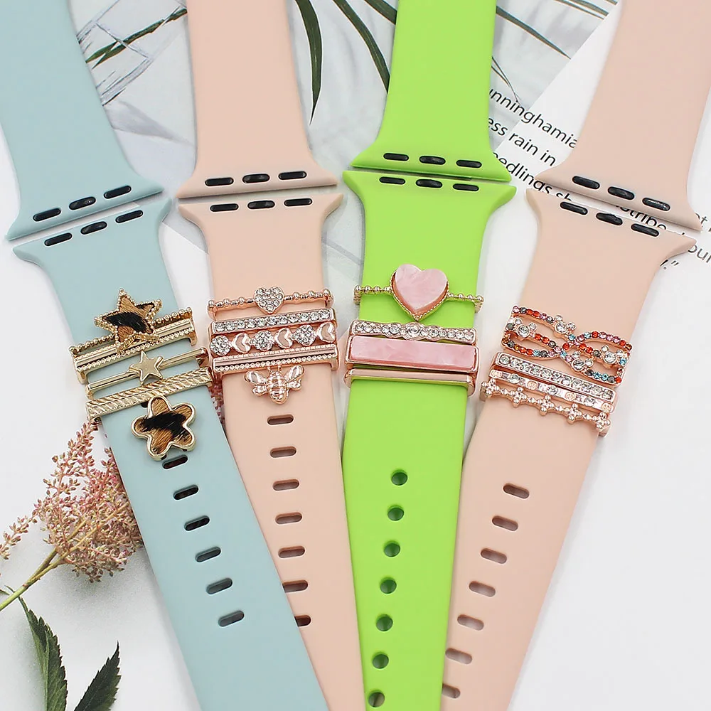 Украшения для Apple watch band бриллиантовые ювелирные украшения iWatch/Galaxy 4/классический/3 браслет силиконовый ремешок аксессуары