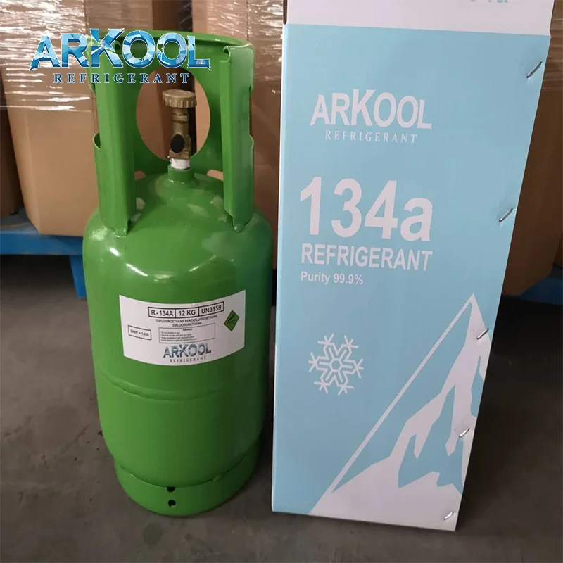 Refrigerant gas r134a,r410a in disposable cylinder