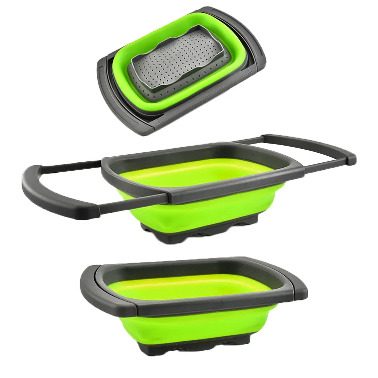 Складная силиконовая корзина для хранения фруктов