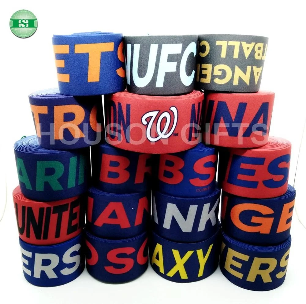 Customised woven logo nylon elastic band 3.5cm 35mm maroon color comfy spandex tape