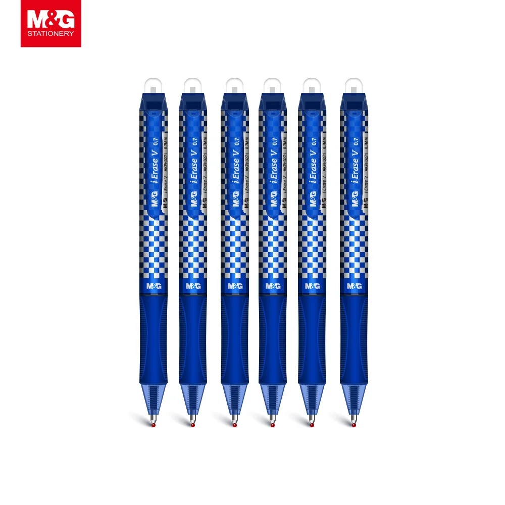 M & G Erasable Retractable Gel Pen Set Good Quality 0.7mm Blue Erasable Ball Pen Sensitive Disappearing Ink Erasable Gel Pens