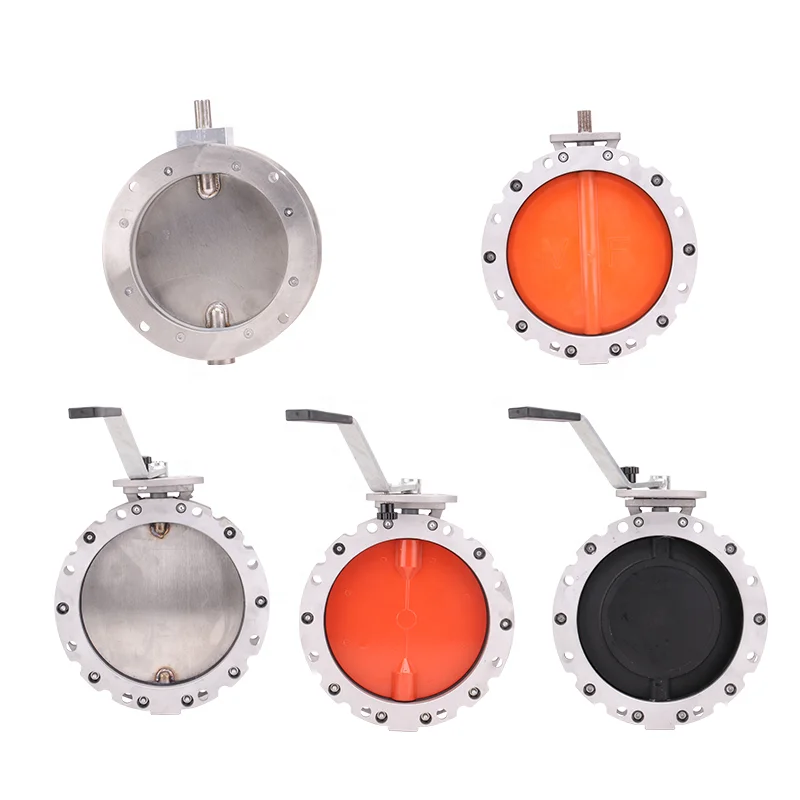 Factory Direct CP101 Swivel Actuator VFS Aluminium Alloy Double Flange Single Flange Dust Cement Butterfly Valve