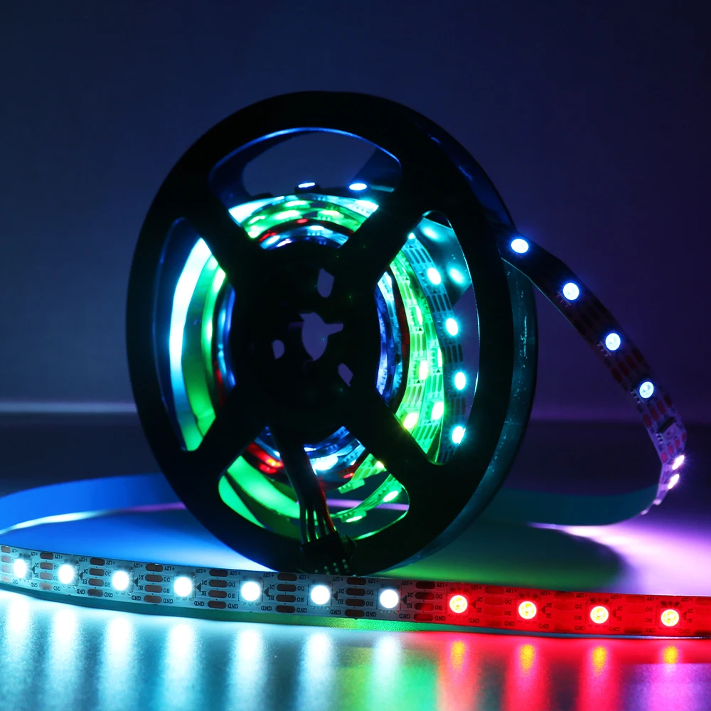 Individually Addressable Tira Ws2812b/2815 5m 5050 Smd 30/60/96/120/144led 5V 12v Smart Programmable Address Pixel RGB Led Strip