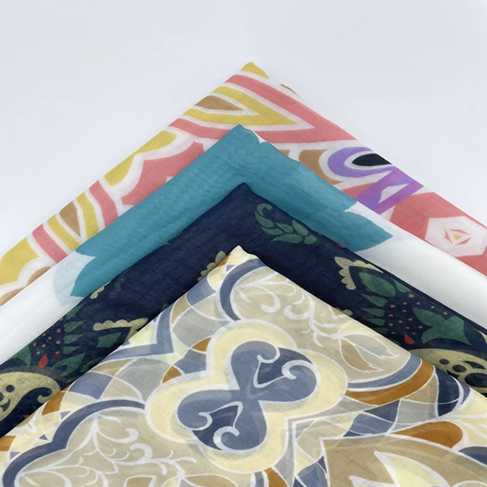 Custom printing square scarf Soft breathable printed scarf for ladies textile processing product