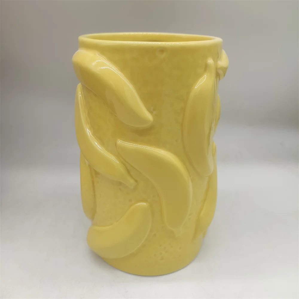 Manufacturer reasonable price supplier Ceramic candy vase large modern decorative funky flower vase floor  fruit design vases
