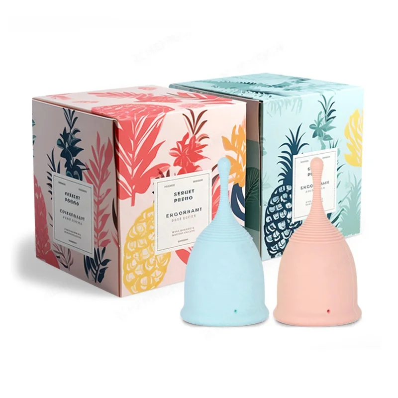 Eco-friendly custom boxes new design rubber mould silicone shenzhen organic menstrual sport cup pouch sterliser german