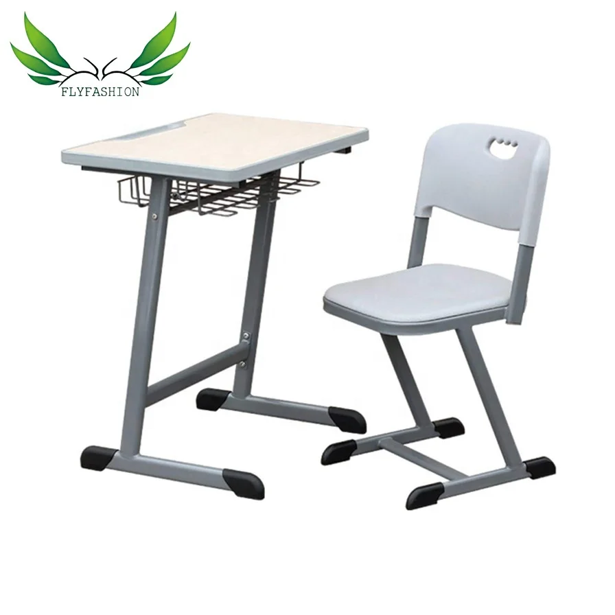 high quality Simple Style School Furniture PVC Edge Cover wooden Student Desk and chair