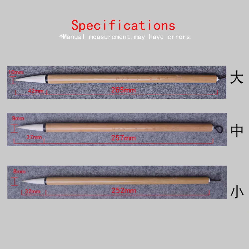 Tianjintang Handmade Traditional Chinese Calligraphy Mixed Hair Bamboo Brush Set for Practice Writing Ink Painting