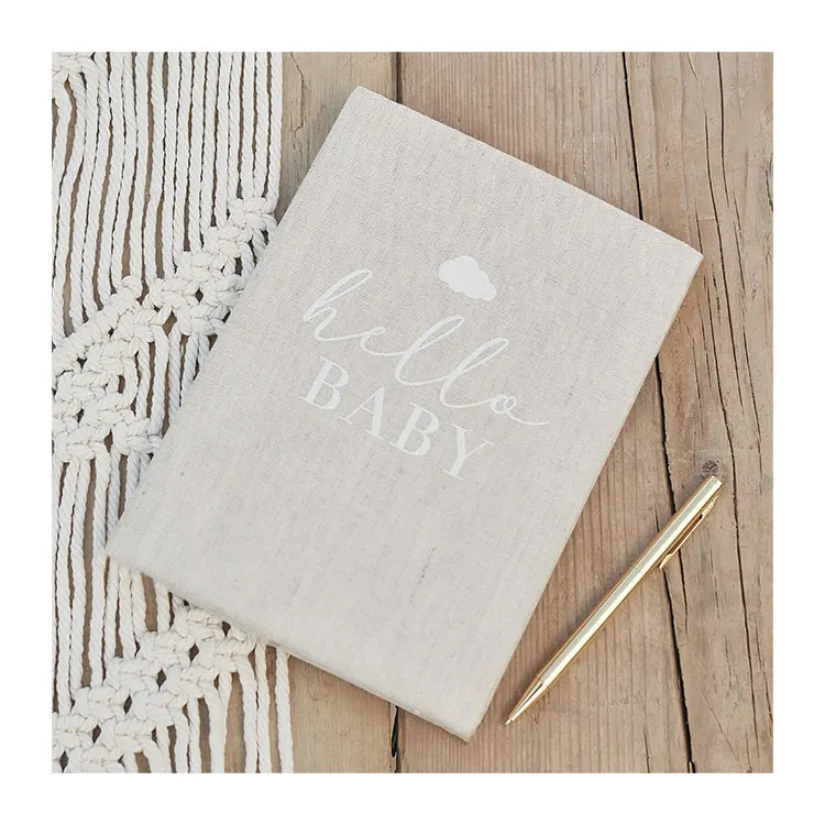 Блокнот LABON Hello Baby Cloud Book нейтральный льняной Подарочный блокнот для новорожденных