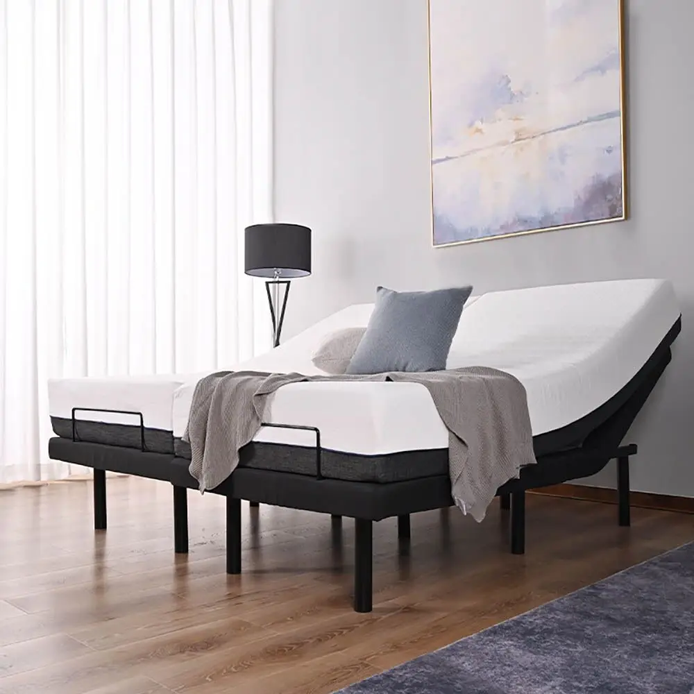 KONFURT adjustable bed base memory completed foam mattress with wireless remote control nursing bed
