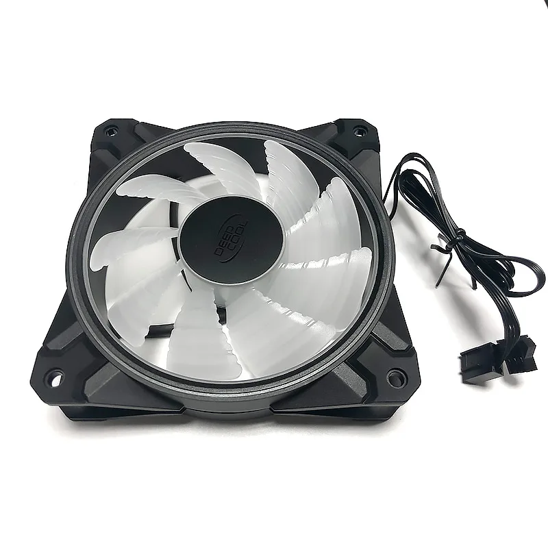 Deepcool CF120 PLUS WH-3 IN 1 with controller and hub 120mm Case Fan For Cooling Cooler RGB PC Case PWM Fan