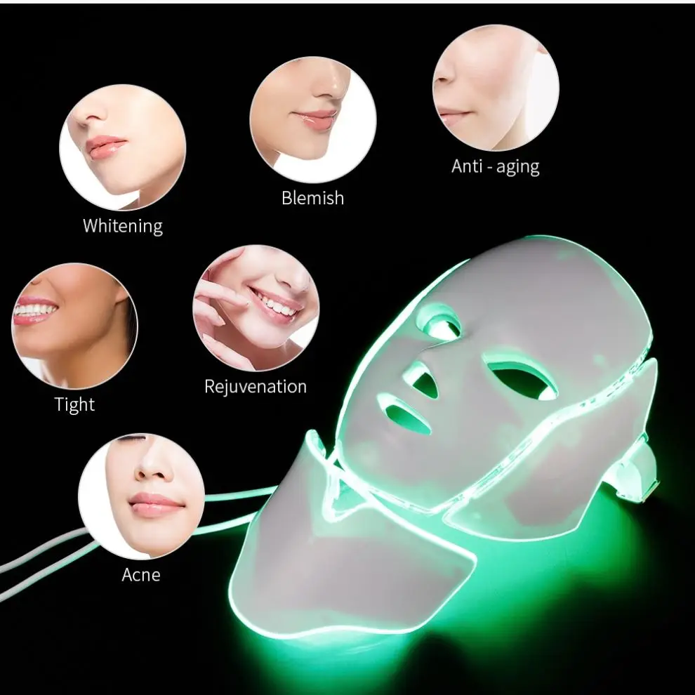 Red Light Therapy Led Mask 7 Colors Beauty Instrument Rejuvenation Facemask Mascaras Faciales Ledmask Pdt Machine