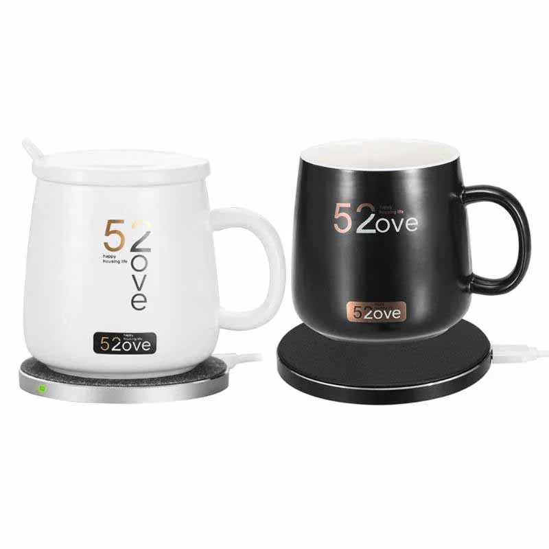 
Temperature control smart heated wireless charger coffee mug warmer electric thermal cup 
