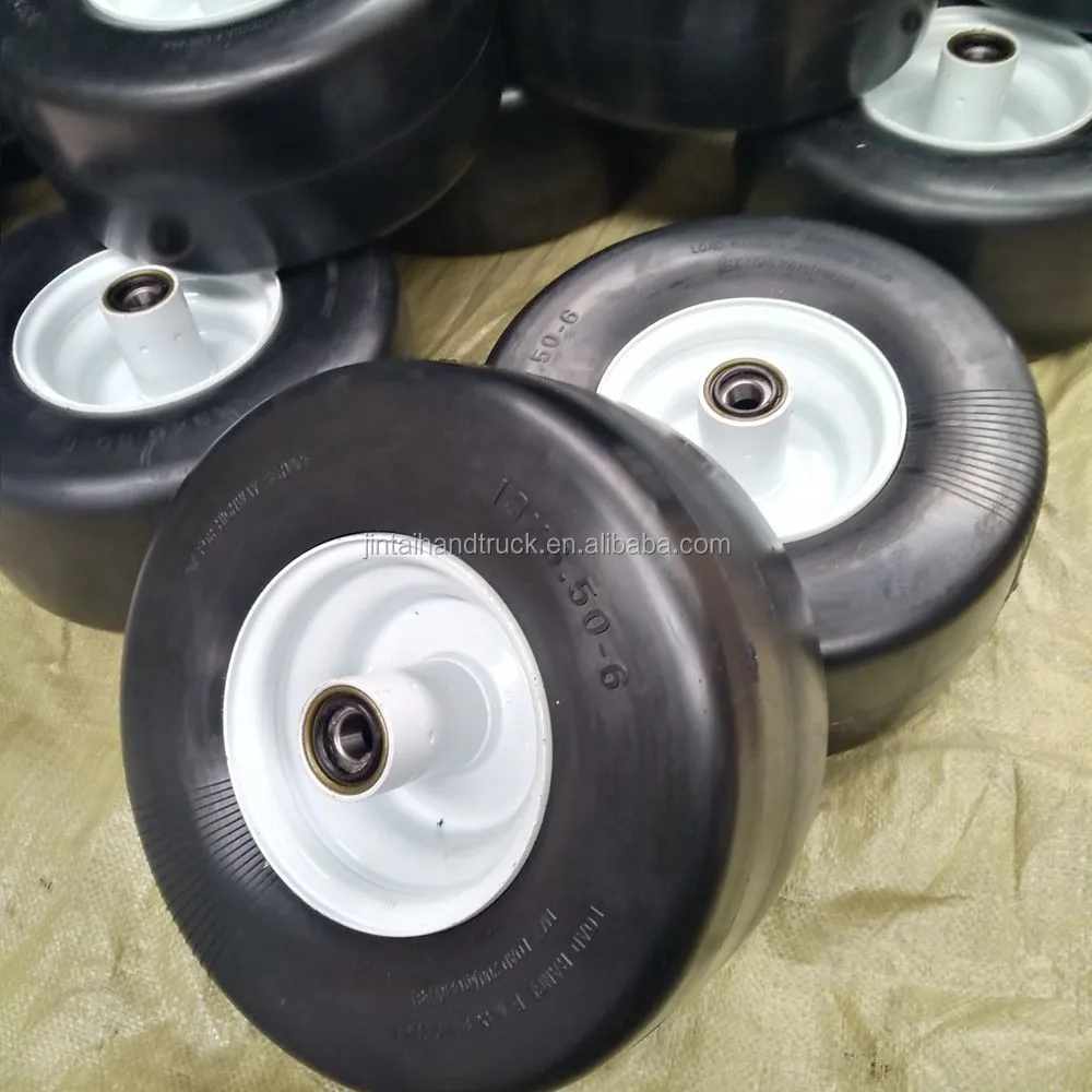 13x6.50-6 semi pneumatic tire slick rubber wheel smooth pattern tire 13x650-6