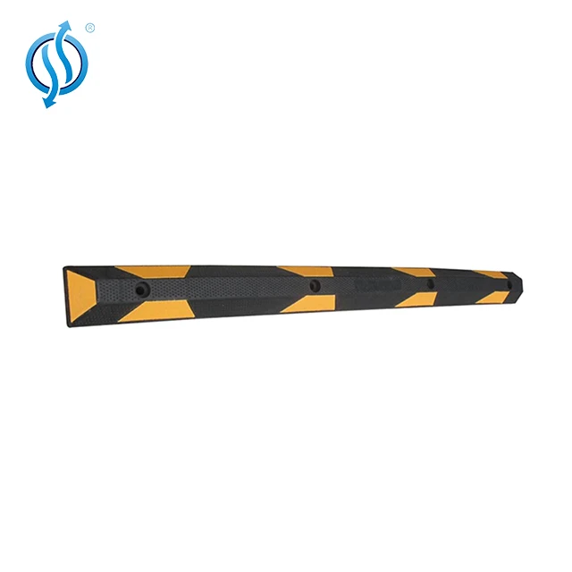 Recycled Rubber Wheel Stops - Black & Blue Accessible Parking stopper