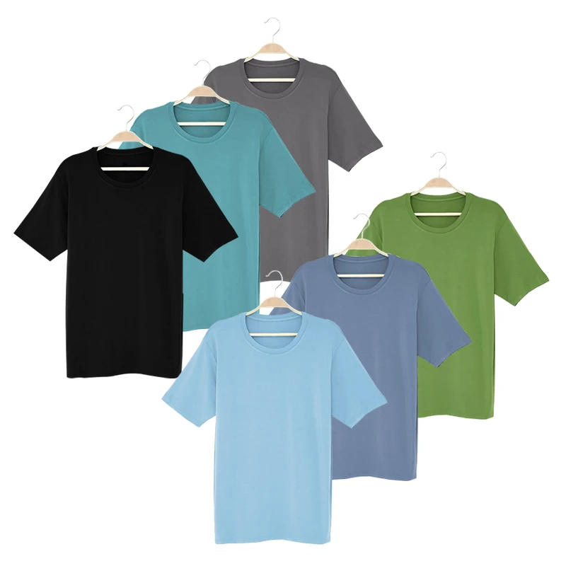 Wholesale custom high quality blank short sleeve t-shirt adult bamboo t-shirt clothing